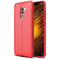 NiaCoCo Compatible con Xiaomi Pocophone F1 Funda Textura de La Piel TPU Suave Fino Anti Huella Digital Resistencia Al…